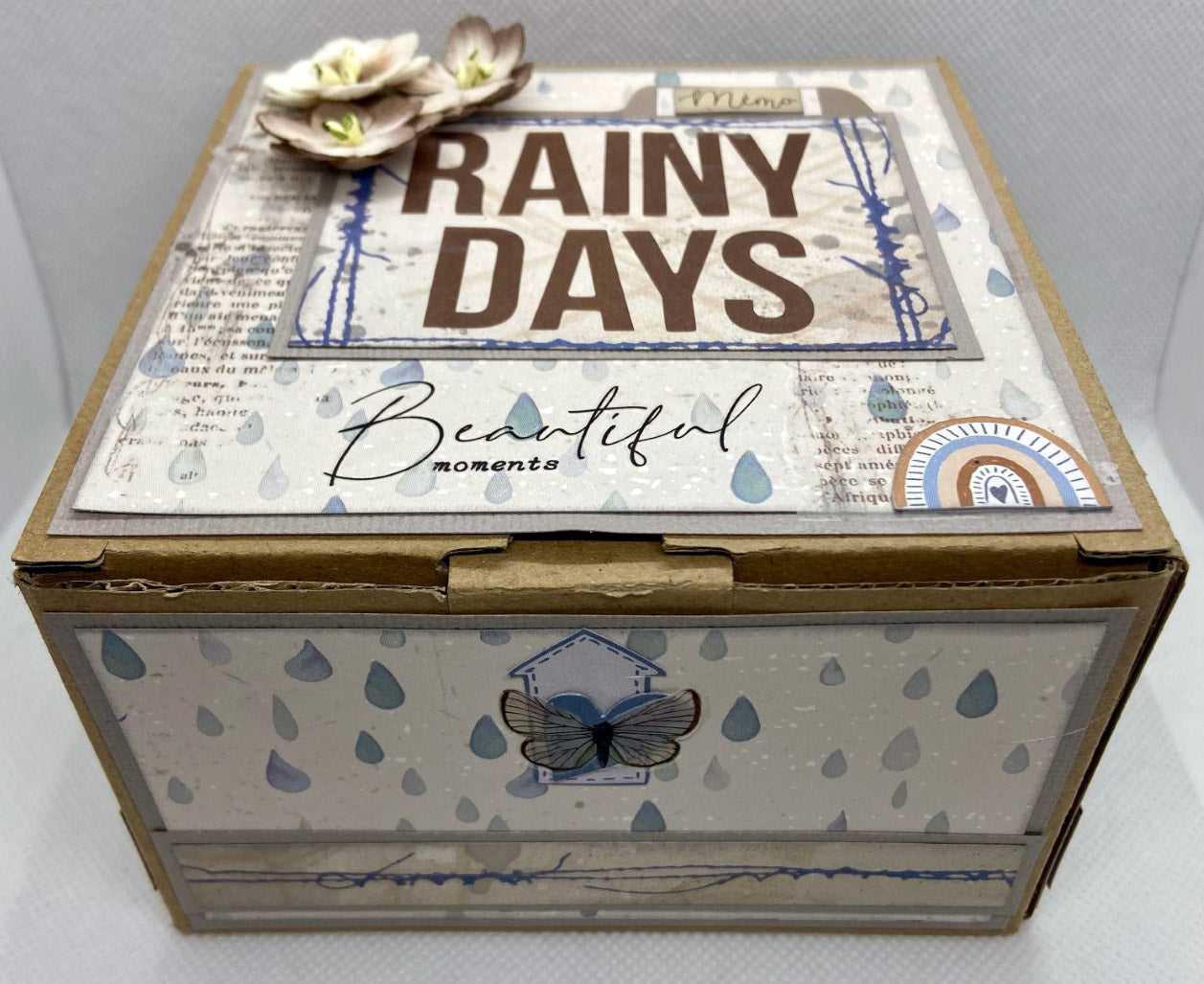 Rainy Days Recycled Box BY SHARON NETTLESHIP