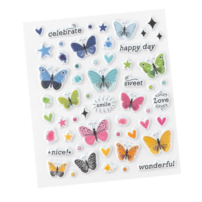 Bold And Bright Mini Puffy Stickers