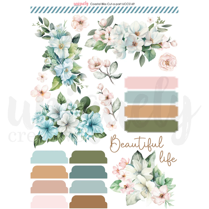 COASTAL BLISS CUT-A-PART SHEET