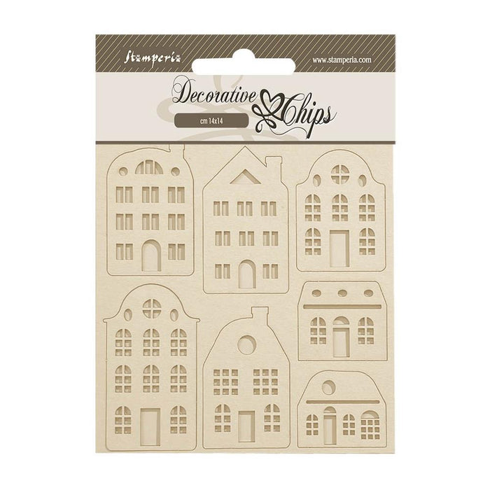 Decorative Chips - Lavender Cozy Houses