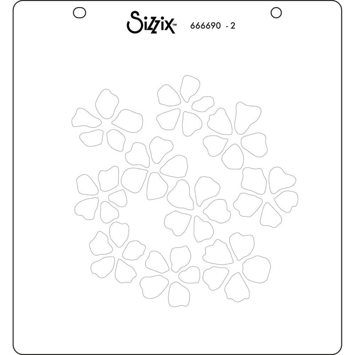 Sizzix Layered Stencils - Watercolor Flowers & Lattice