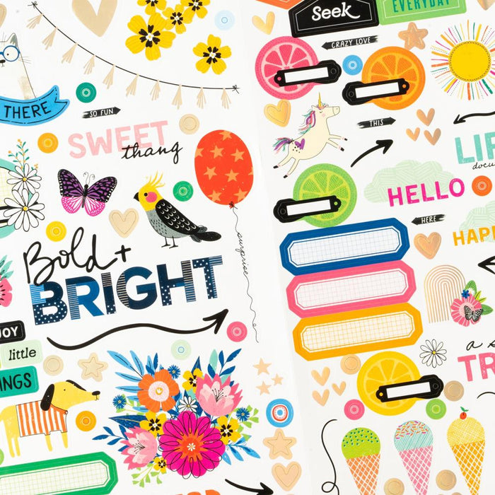 Bold And Bright Cardstock Stickers