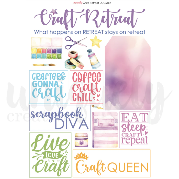 CRAFT RETREAT CUT-A-PART SHEET