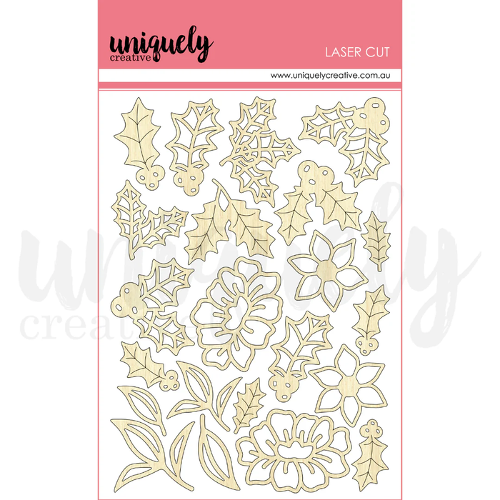 HOLLY LASER CUT STICKERS