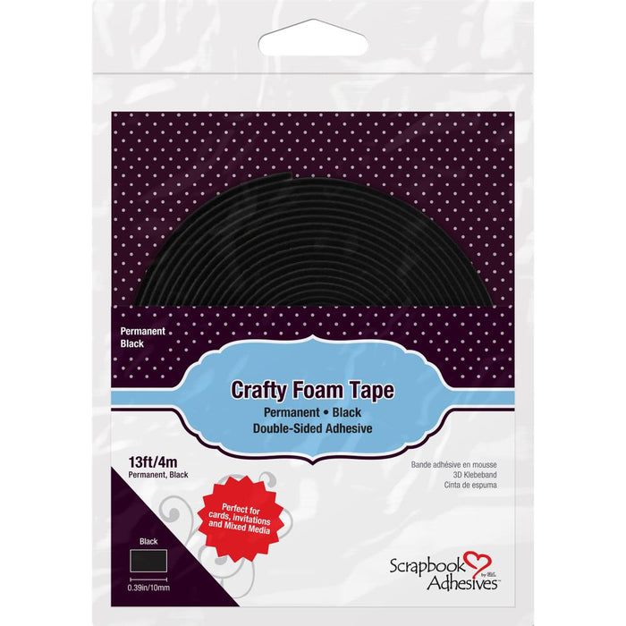 Foam Tape 3/8" X 13' Roll - Black