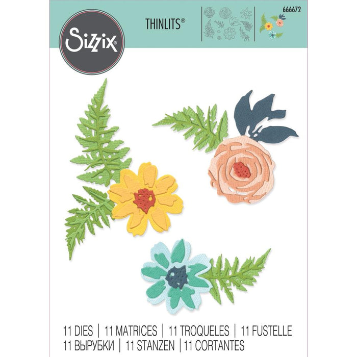 Sizzix Thinlits Dies - Flowers & Ferns