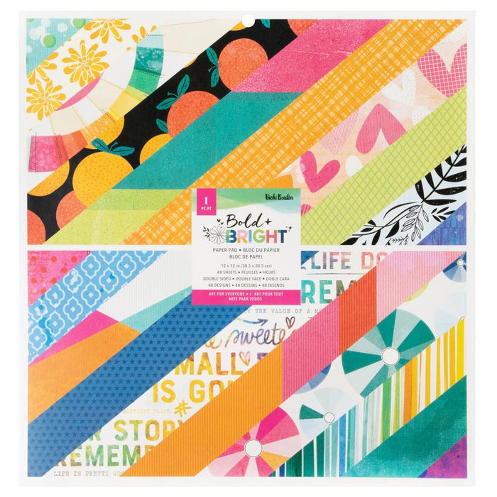 Bold And Bright Paper Pad 12"X12"