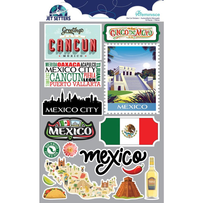 Jet Setters Dimensional Stickers - Mexico