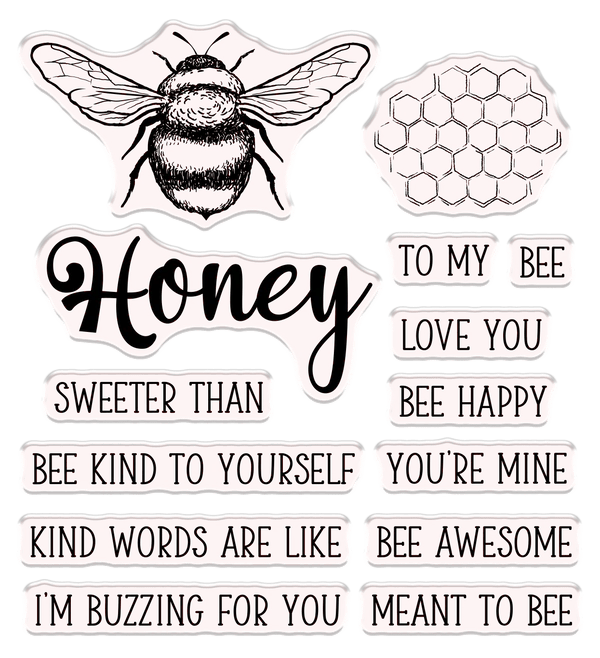 Honeysuckle Collection Stamp & Die - Sweet Honey Bee