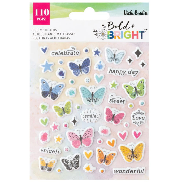 Bold And Bright Mini Puffy Stickers