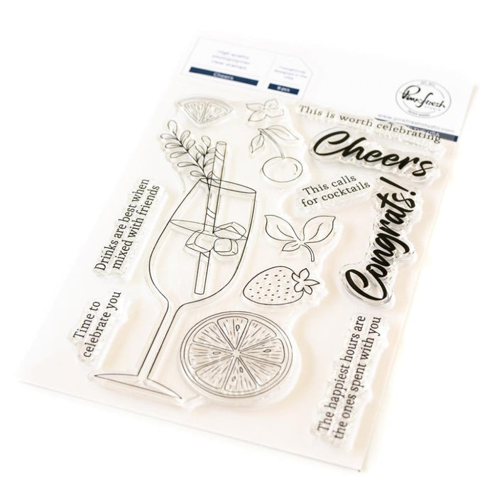 Pinkfresh Studio Clear Stamp Set - Cheers