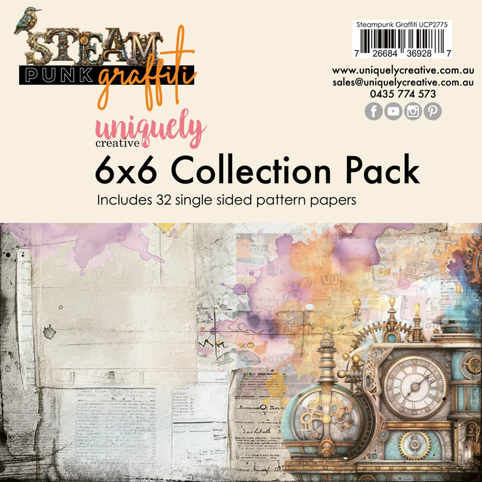 STEAMPUNK GRAFFITI 6 X 6 COLLECTION PACK