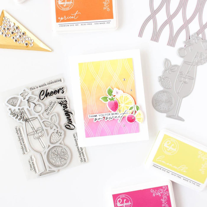 Pinkfresh Studio Clear Stamp Set - Cheers