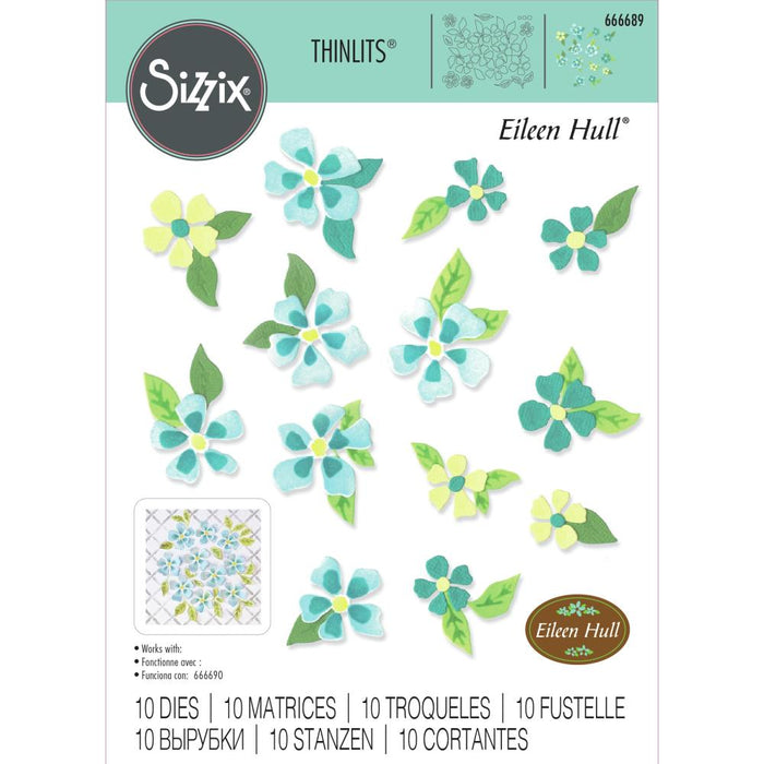 Sizzix Thinlits Dies - Painterly Blooms & Background