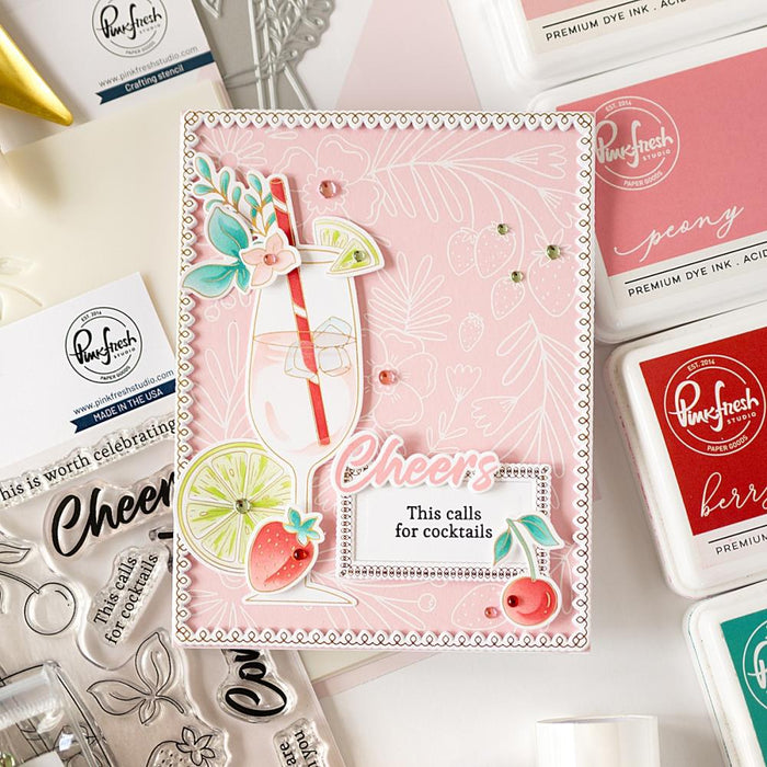 Pinkfresh Studio Clear Stamp Set - Cheers