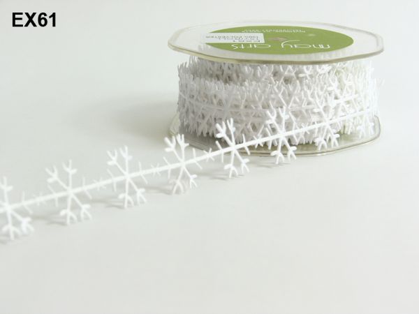 Snowflake ribbon - White