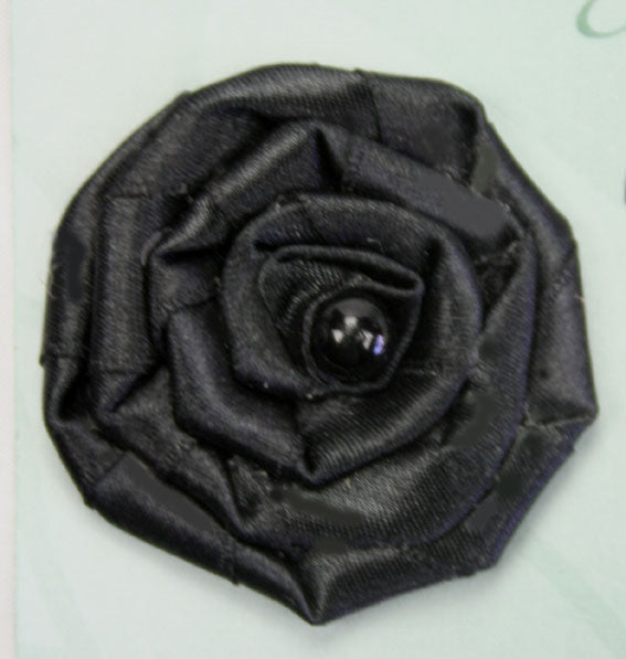 Satin Rosette - Black