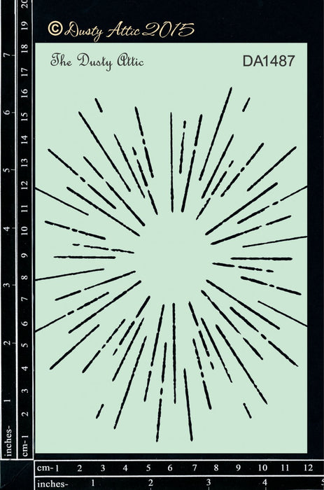 Dusty Attic Sunburst Stencil